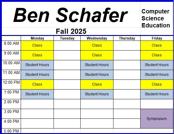schedule graphic