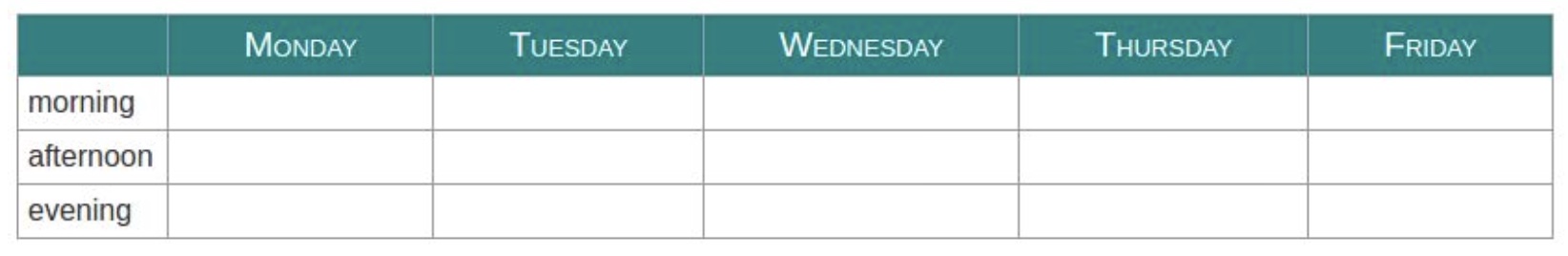 a sample table, styled