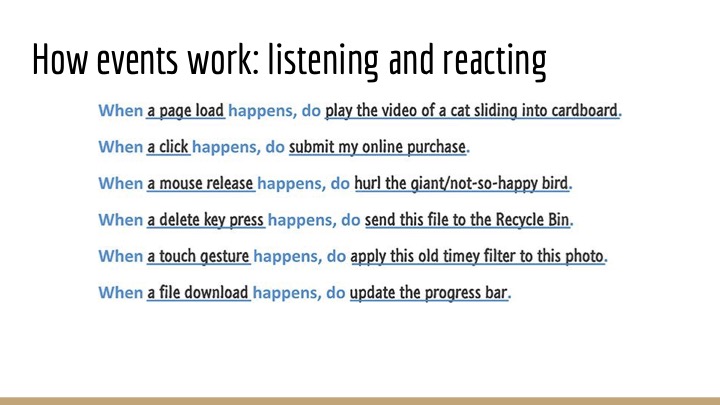 a list of examples that can fill in the blanks on the previous slide