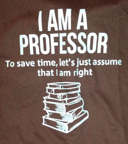 I'm a professor.  Let's just assume I'm right.
