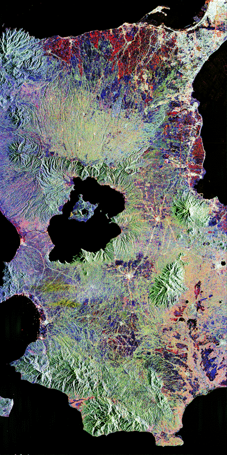 an aerial photograph of the world's largest lake on an island in a lake on an island