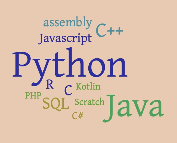 a jumble of languages students might know