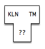 a T-diagram for a Klein-to-TM compiler, implemented in a language TBD
