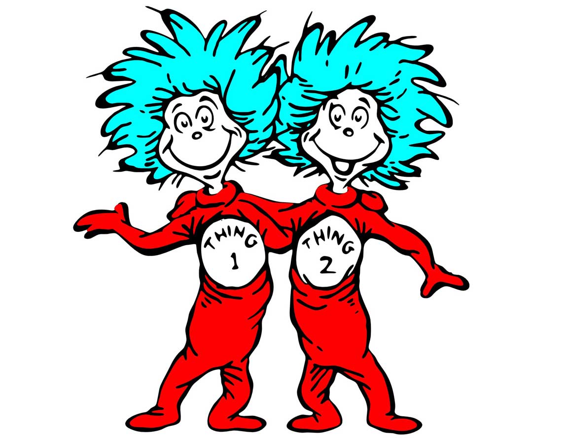 Thing 1 and Thing 2, from The Cat in the Hat